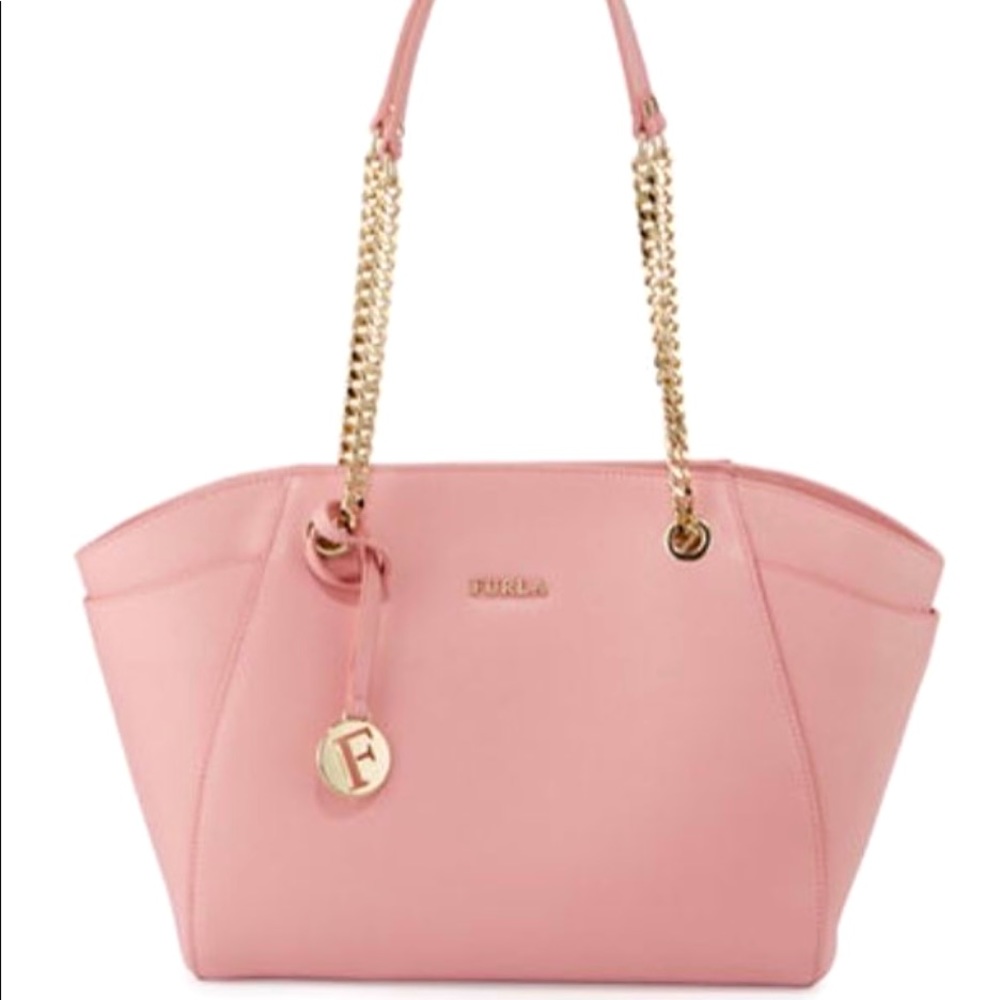 Furla pink Julia magnolia tote bag